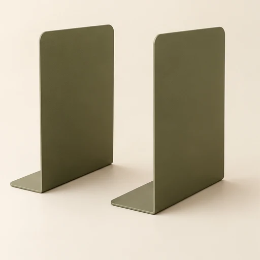 Steel bookend pair